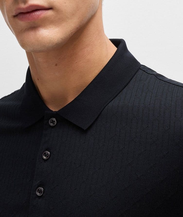 Perry Textured Cotton-Silk Polo image 3