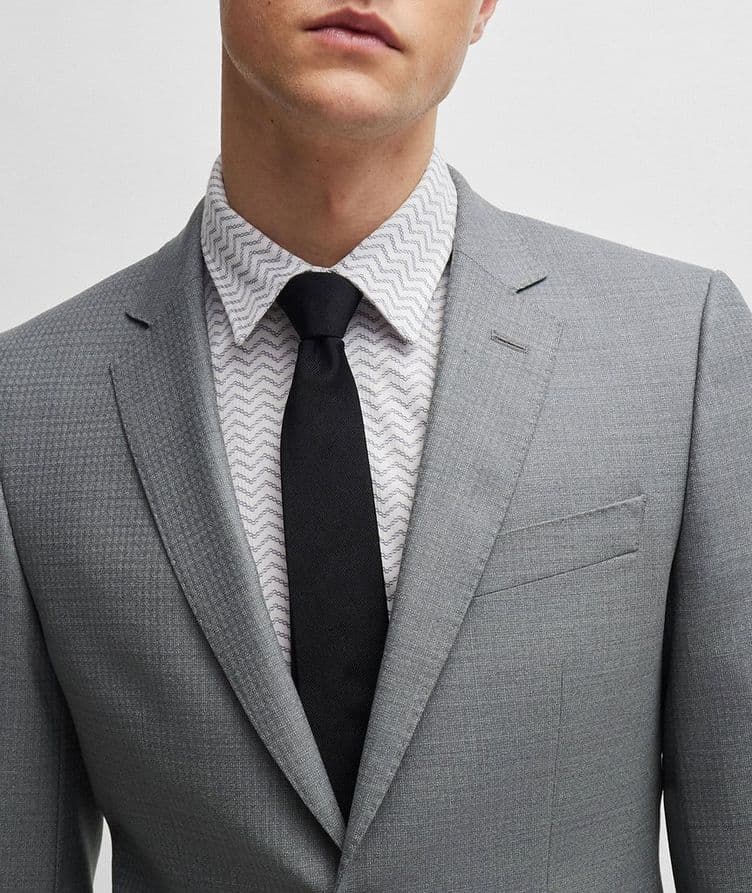 Checked Slim-Fit Suit image 3