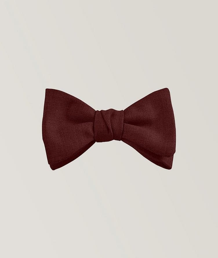 Saki Woven Mélange Wool Pre-Tied Bow Tie image 0