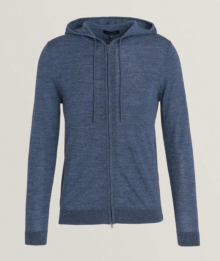 Patrick Assaraf Merino Wool Hooded Sweater