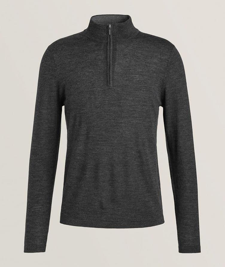 Quarter-Zip Extrafine Merino Wool Sweater image 0