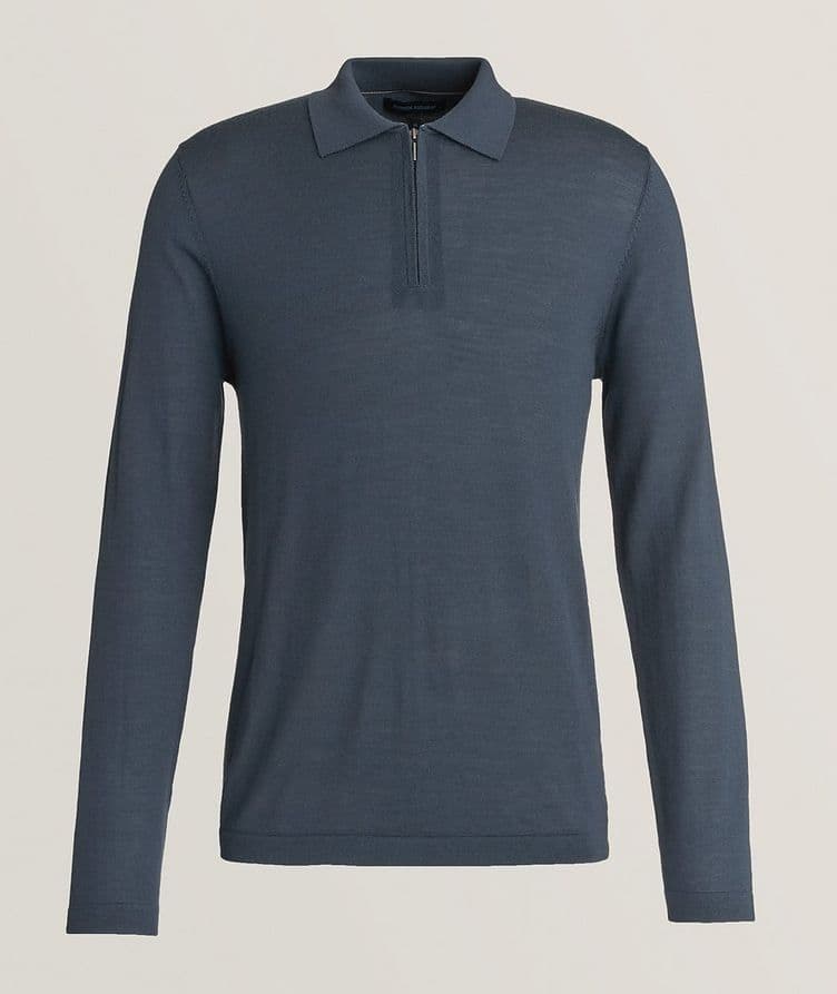 Extrafine Merino Wool Quarter-Zip Polo image 0