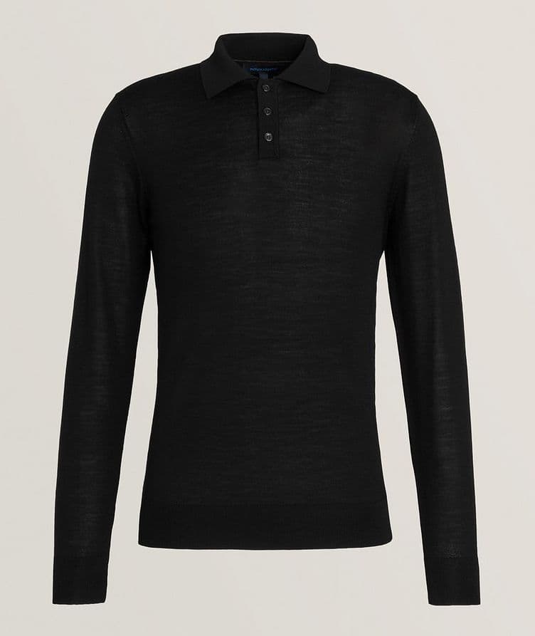 Mélange Extrafine Merino Wool Polo image 0