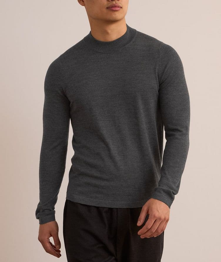 Merino Wool Mock Neck Sweater image 1