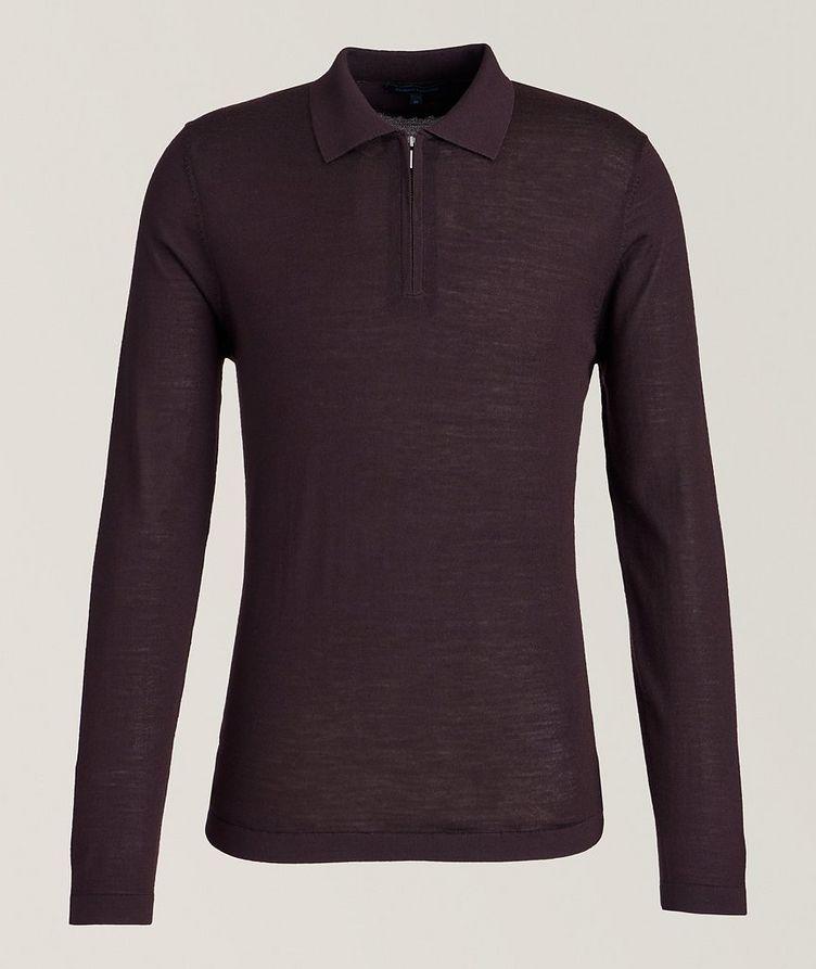 Extrafine Merino Wool Quarter-Zip Polo image 0