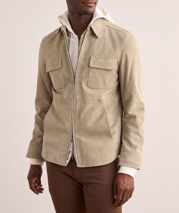 Veste-chemise en suède de chèvre image 1