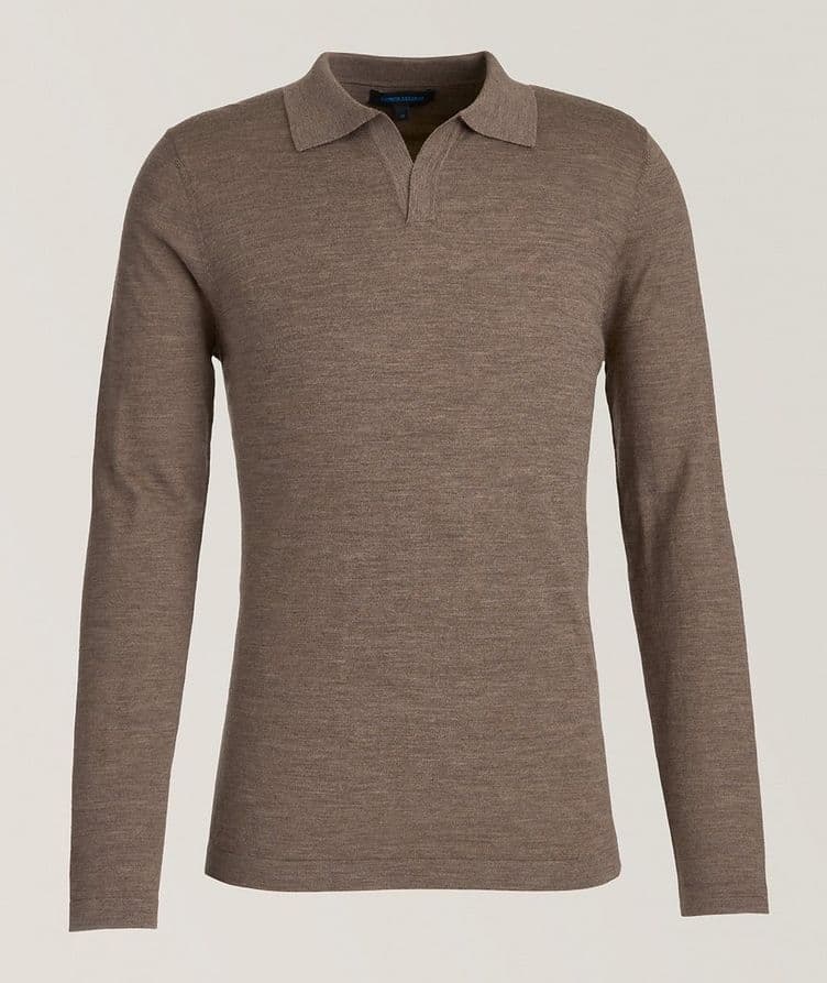 Mélange Merino Wool Polo image 0