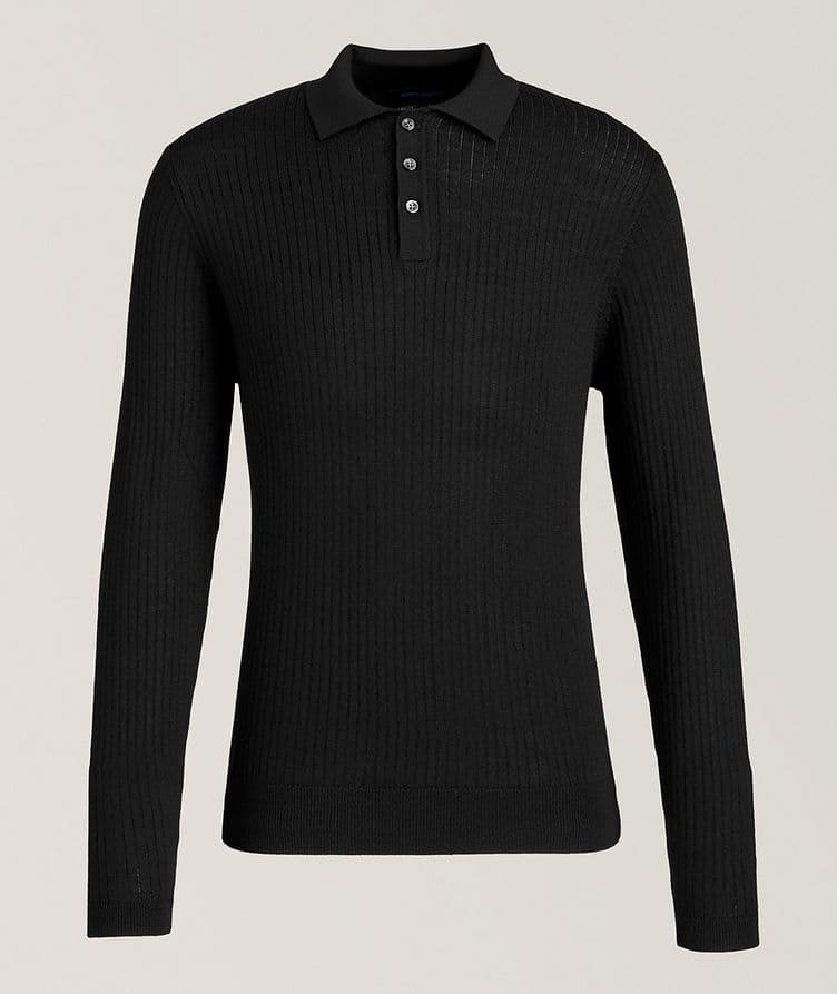 Merino Wool Ribbed Polo image 0