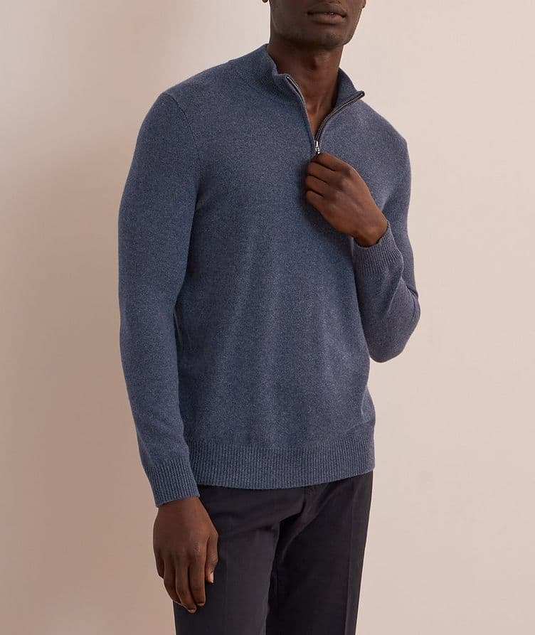 Nano Cashmere Quarter-Zip Sweater  image 1