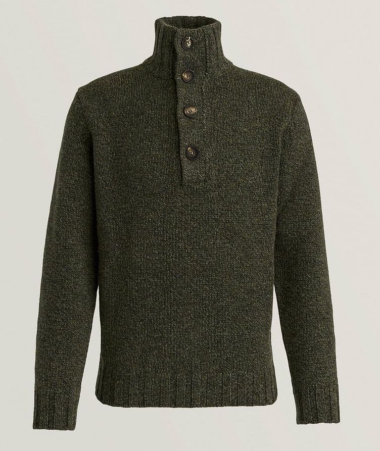 Merino Wool Mock Neck Cardigan  image 0