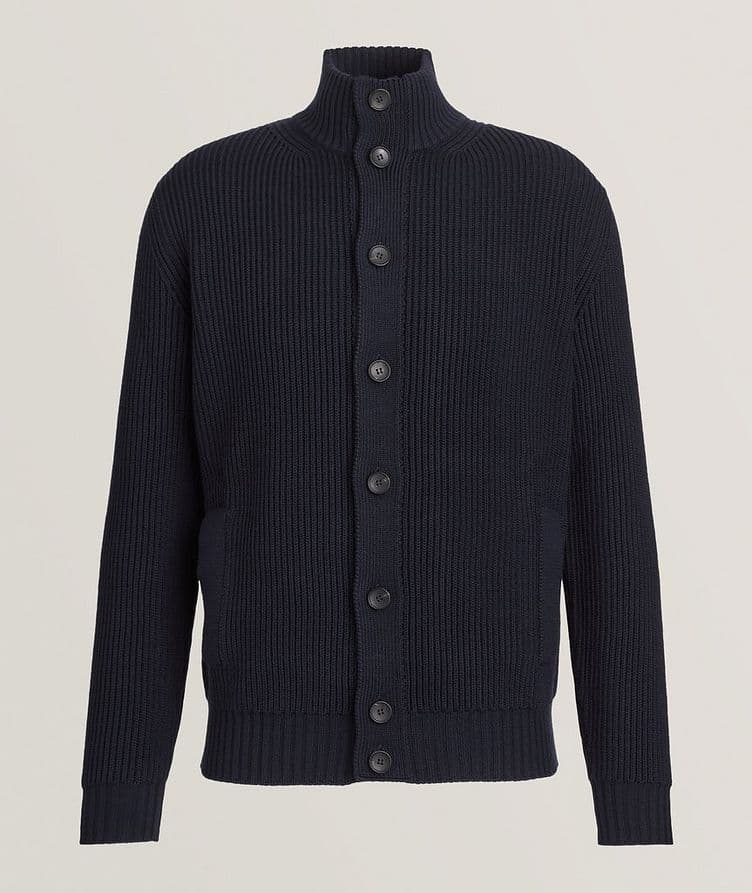 Extrafine Merino Wool Button-Up Cardigan image 0