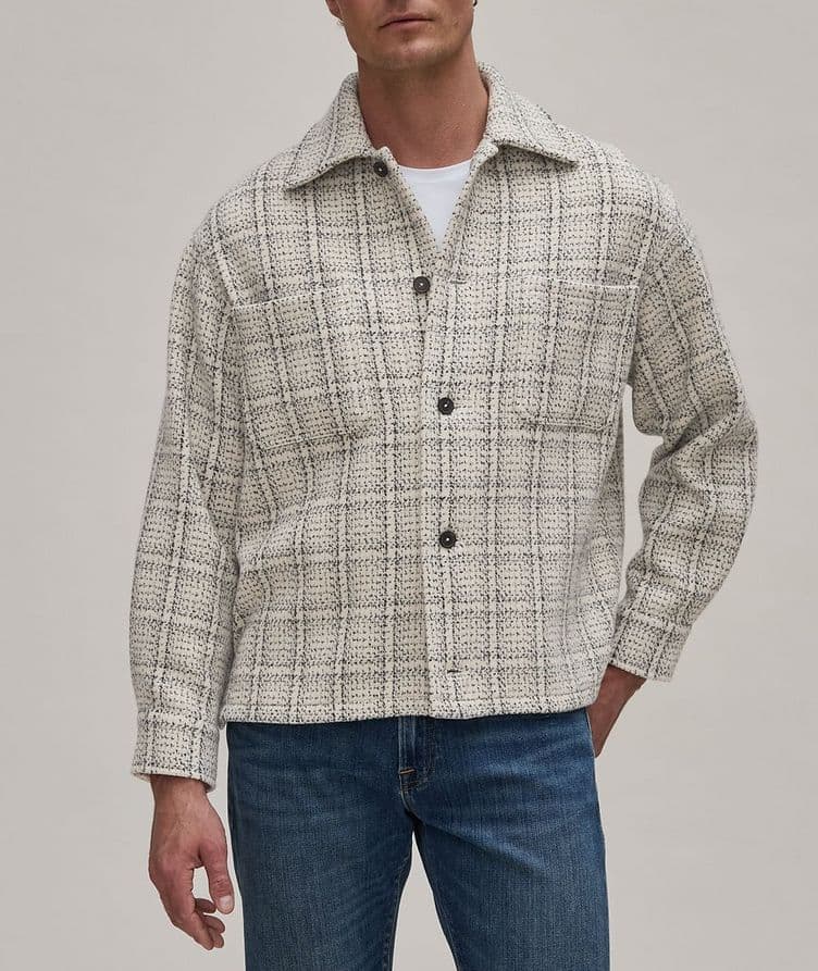 Plaid Wool-Blend Flannel Overshirt image 1