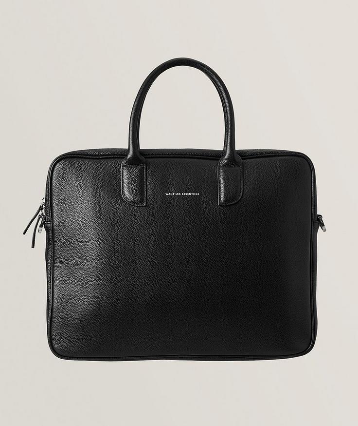 Want Les Essentiels Lasage Pebble Grained Leather Briefcase