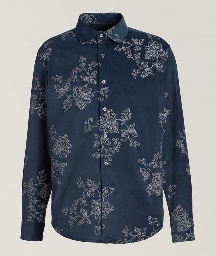 Floral Stretch-Cotton Sports Shirt  image 0