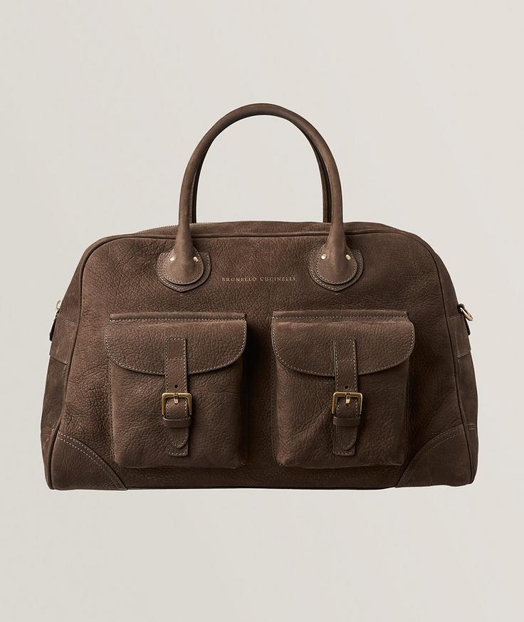 Brunello Cucinelli Sac de voyage en nubuck texturé