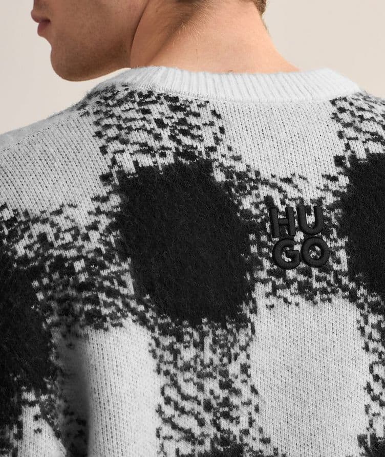 Check Wool-Blend Sweater  image 3