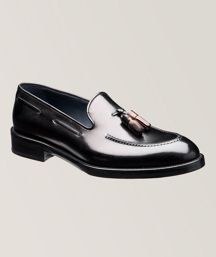 Brushed Leather Tassel Loafers image 0