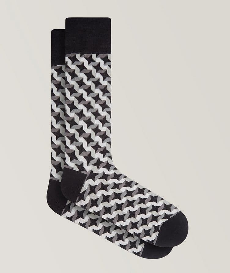 Geometric Stretch-Cotton Socks image 0