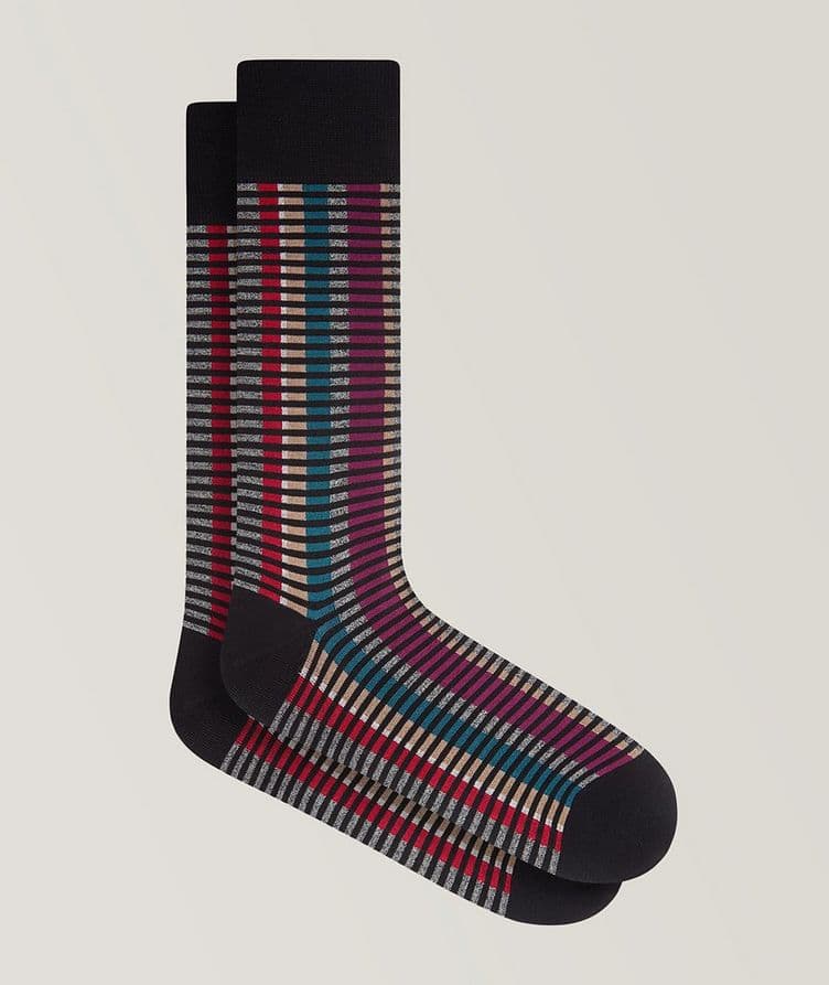 Multi-Stripe Stretch-Cotton Socks image 0