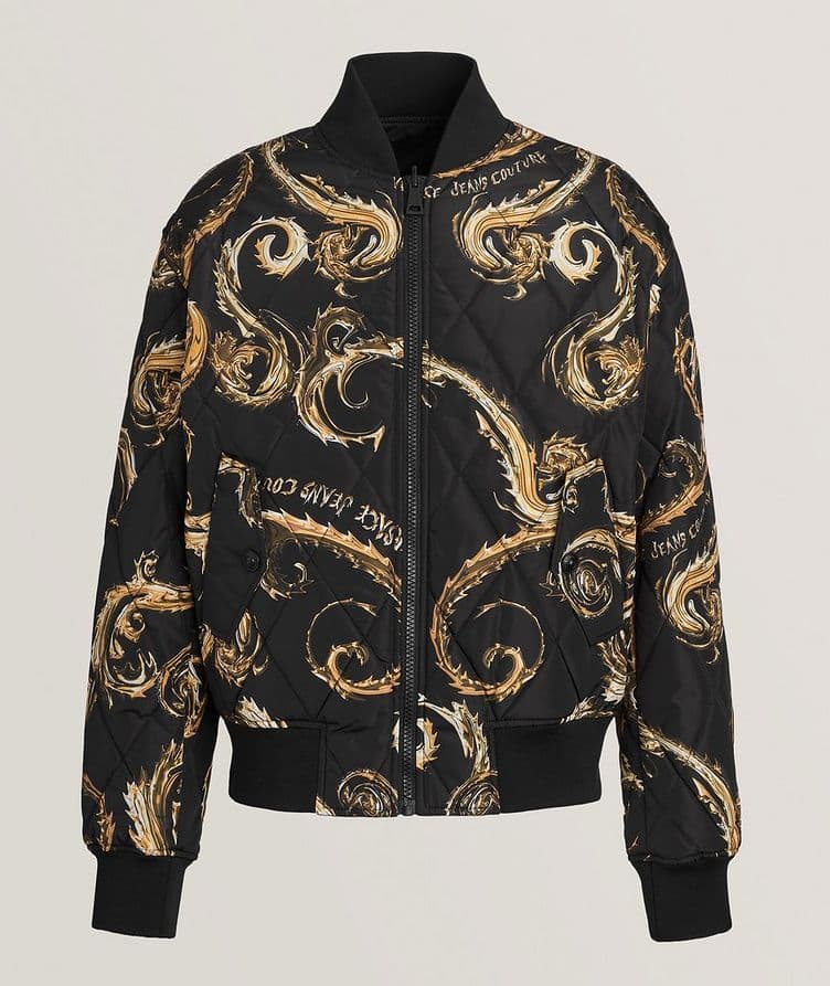 Reversible Baroque Quilted Bomber image 0