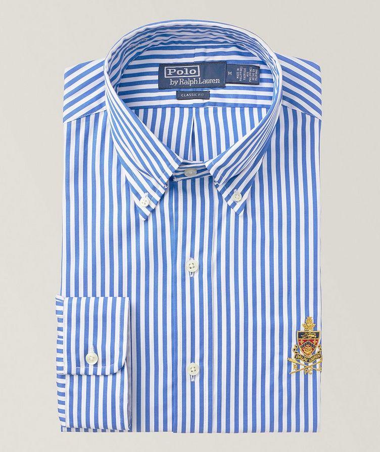 Embroidered Crest Poplin Shirt  image 0