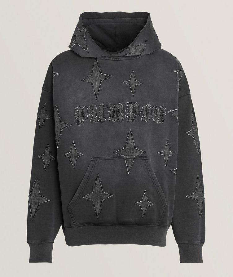 Oversized Motif Terry Cotton Hoody image 0