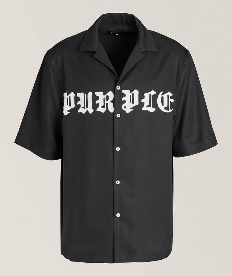 Gothic Logo Lyocell Camp Shirt  image 0