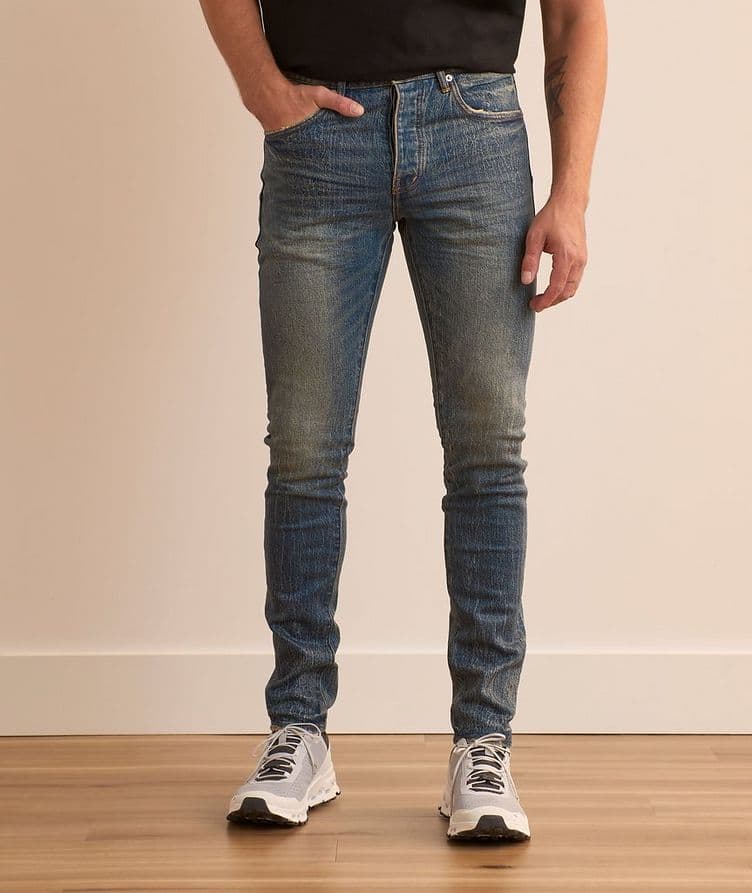 P001 Stretch-Cotton Crackle Denim Jeans image 2