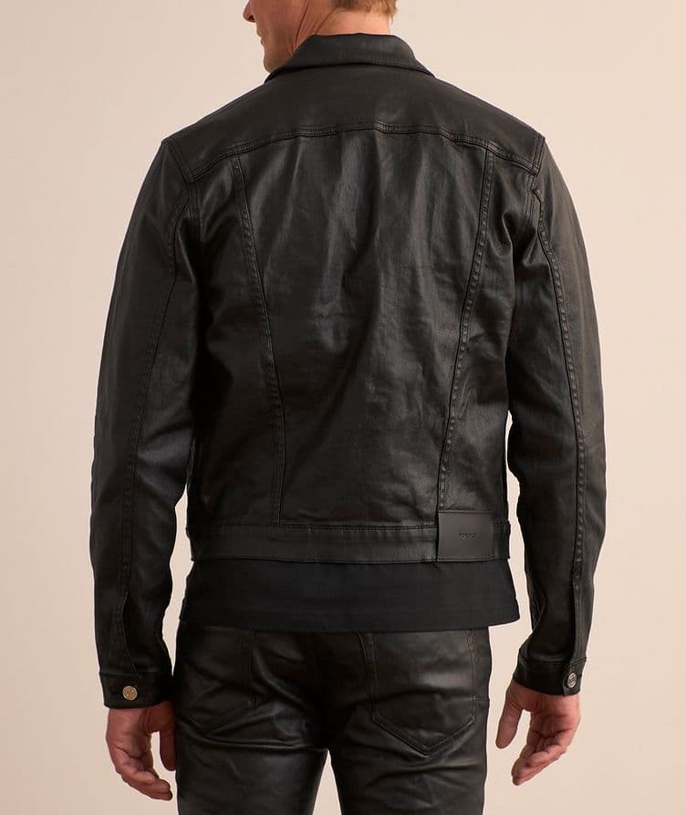 P024 Creased Film Trucker Jacket image 2