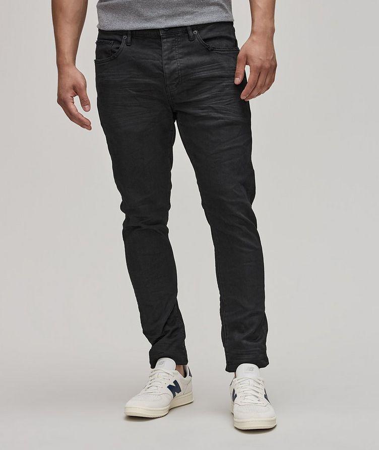 P001 Stretch-Cotton Oil 3D Resin Jeans image 1