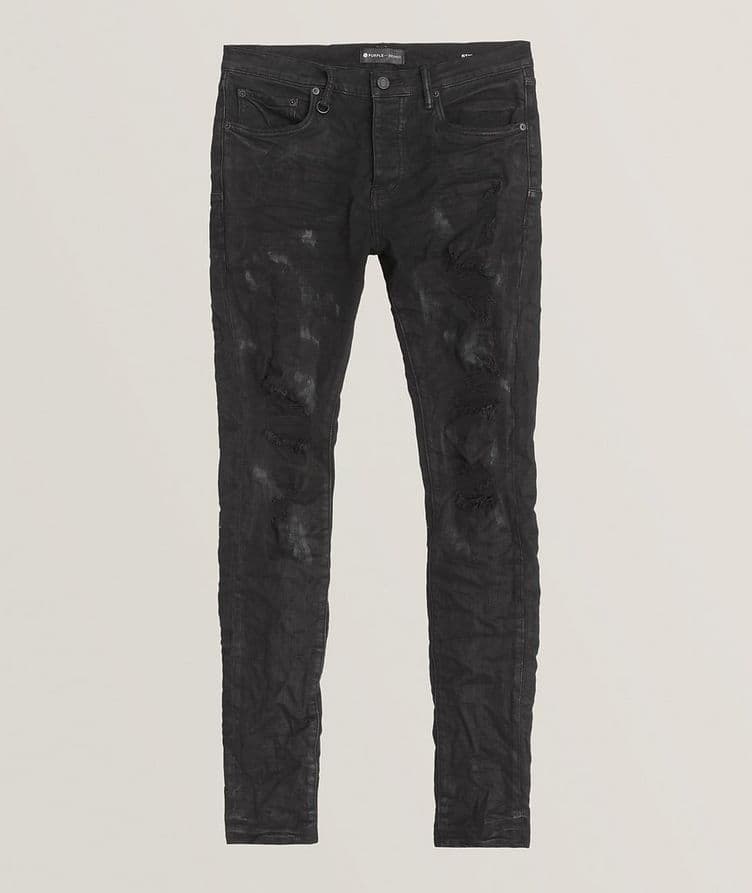 P001 Stretch-Cotton Oil Spill Jeans image 0