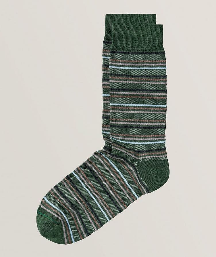 John Striped Stretch-Cotton Socks image 0