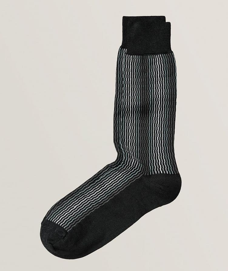 Roy Wavey Lines Wool-Blend Socks image 0