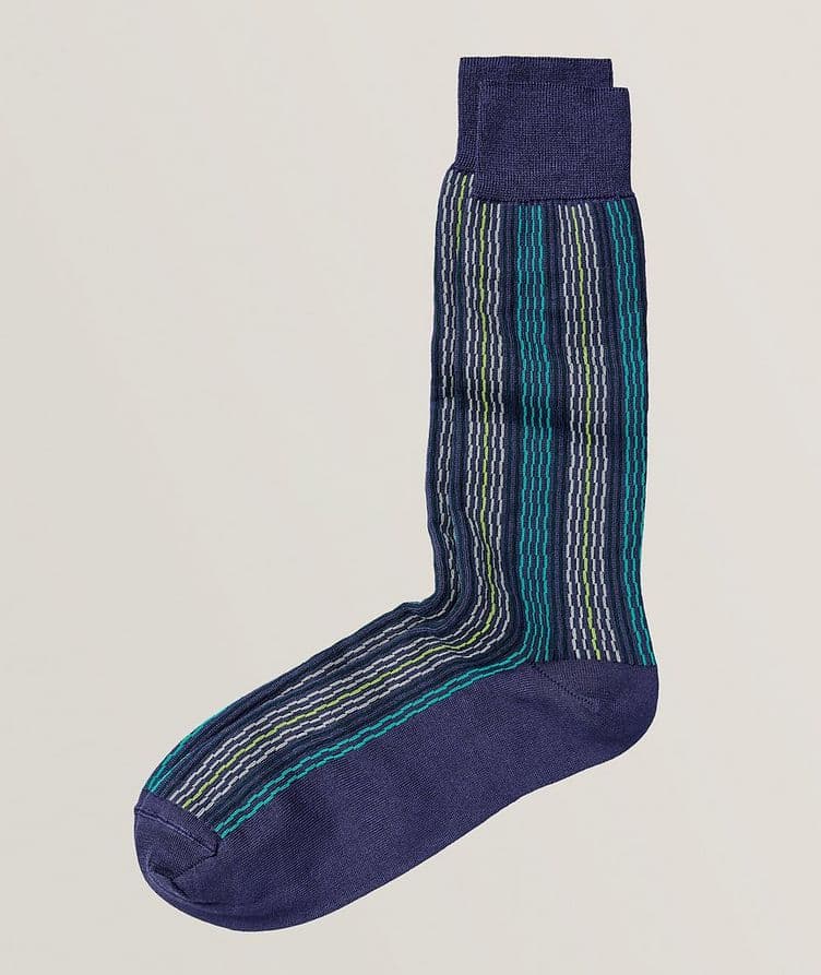 Roy Wavey Lines Wool-Blend Socks image 0