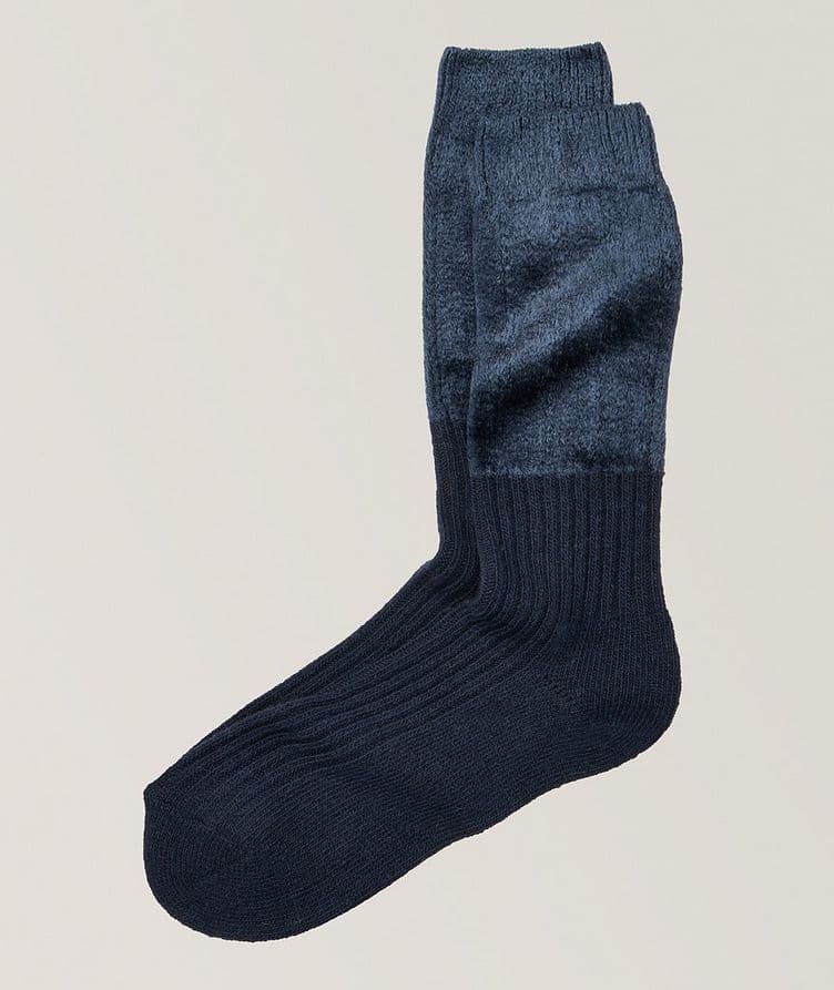 Jim Two-Tone Virgin Wool-Blend Socks image 0