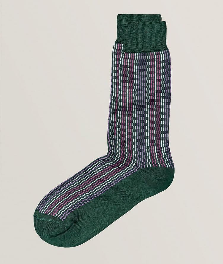 Roy Wavey Lines Wool-Blend Socks image 0