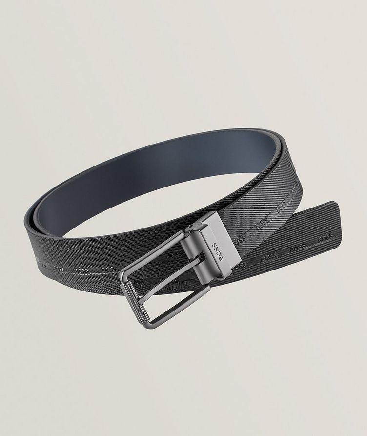 Ceinture en cuir à motif de logos image 0