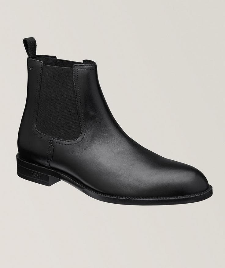 BOSS Tayil Leather Dress Chelsea Boots