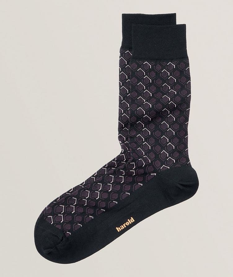 Honeycomb Cotton-Blend Socks image 0