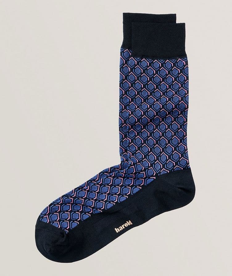 Honeycomb Cotton-Blend Socks image 0