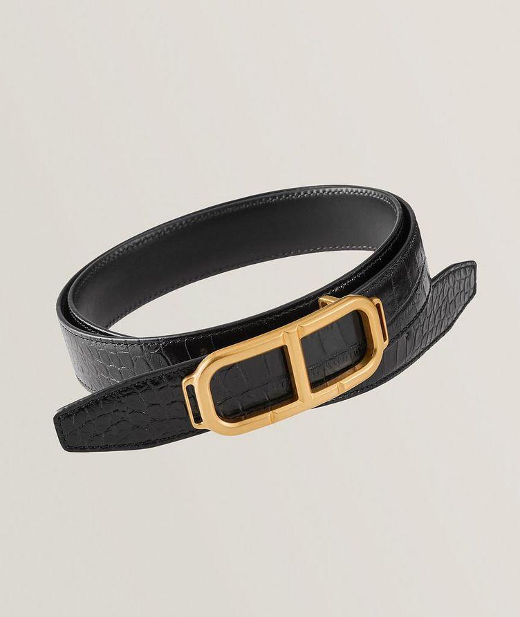 Stadium Crocodile Print Leather Belt  image 0