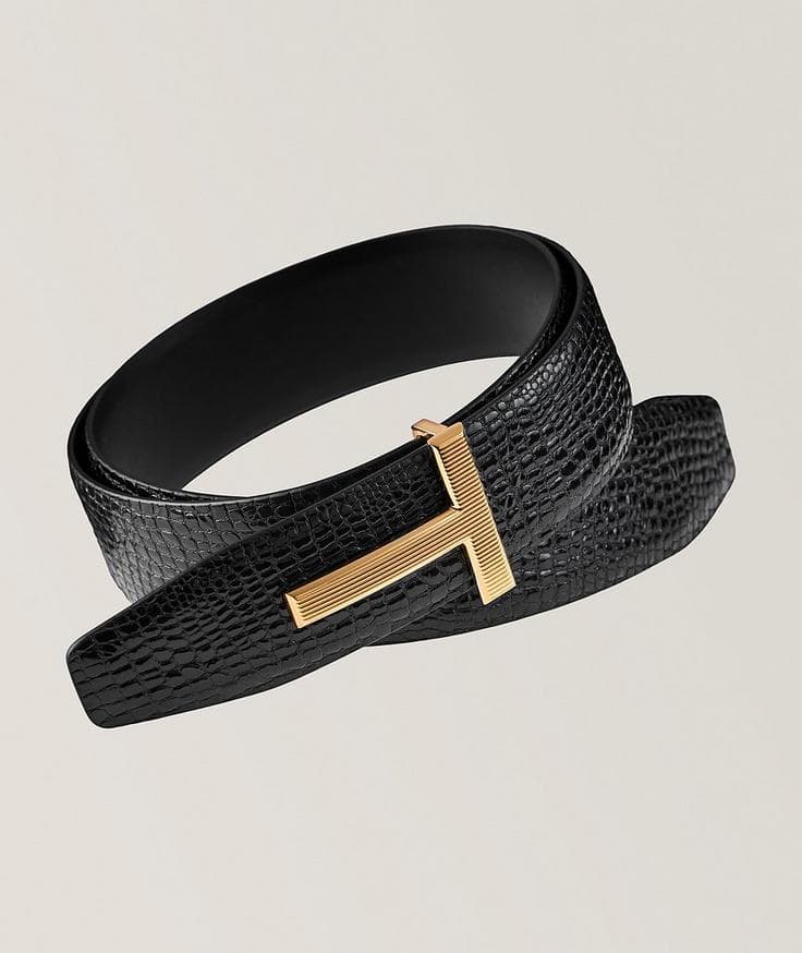 TOM FORD Ceinture en cuir grenu