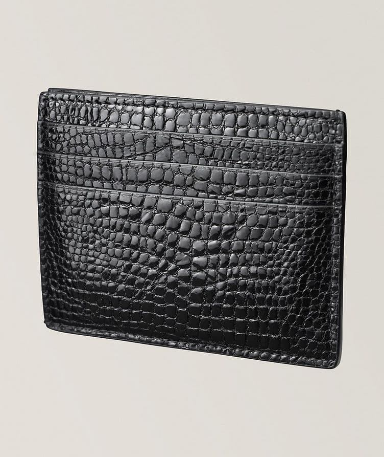 Alligator Print Leather Cardholder  image 1