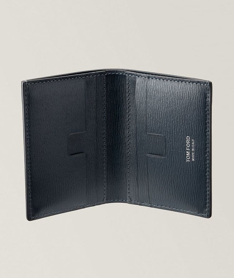 Grain Leather Folding Cardholder image 1