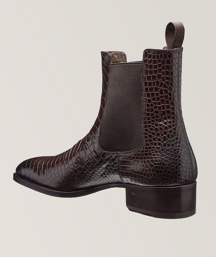 Crocodile Print Chelsea Boots  image 1