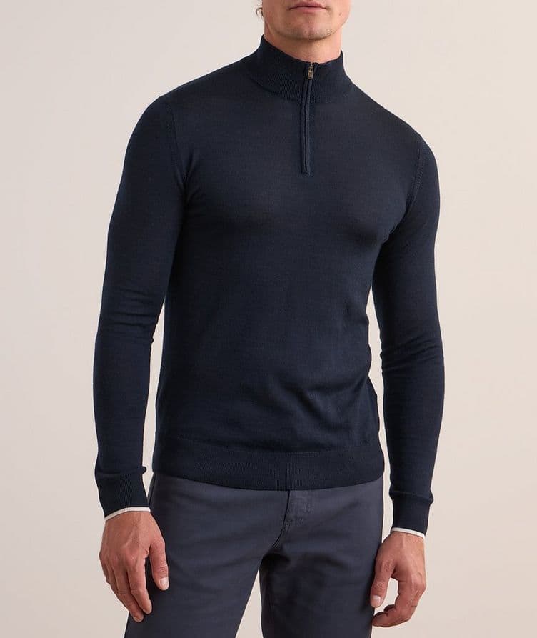 Nando Wool-Blend Quarter-Zip Sweater  image 1