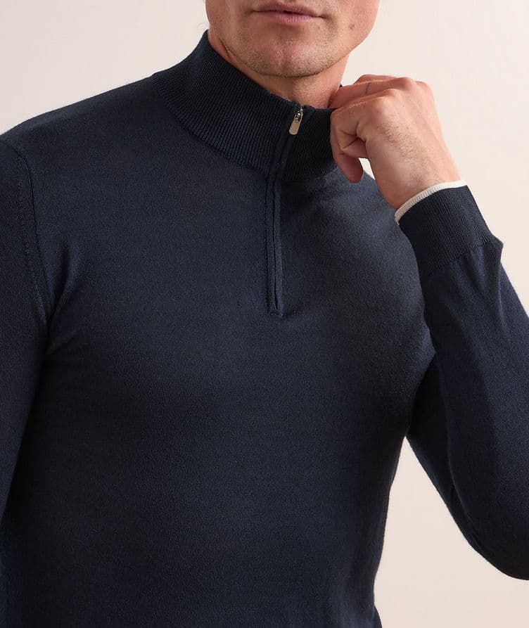 Nando Wool-Blend Quarter-Zip Sweater  image 3