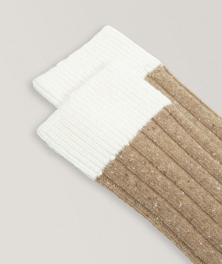 Ovre Colourblock Wool-Blend Socks image 1