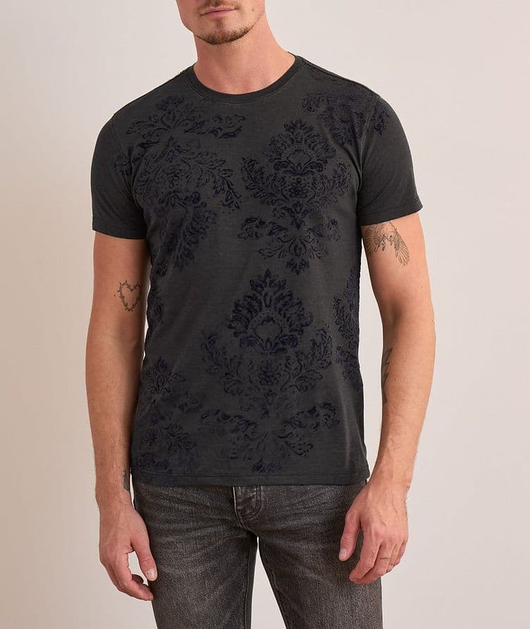 Flocked Cotton T-Shirt image 1