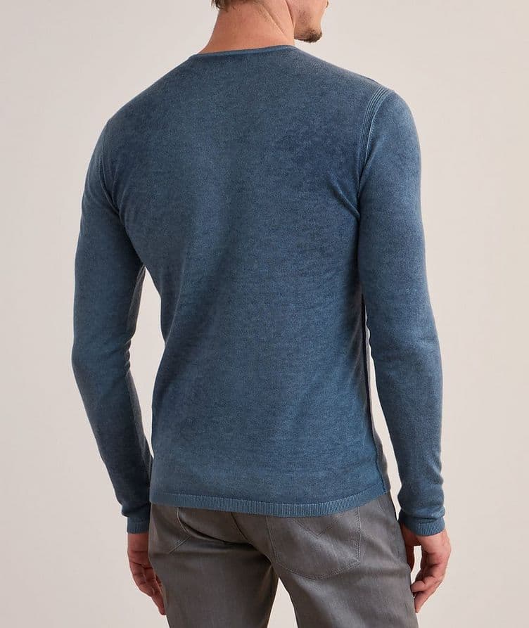 Silk-Cashmere Washed Henley Sweater image 2